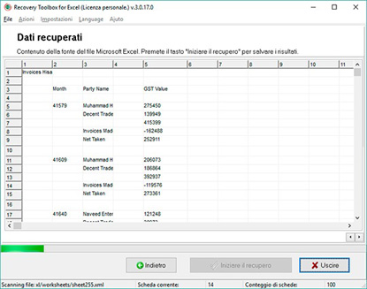 Esportare i dati recuperati in Microsoft Excel