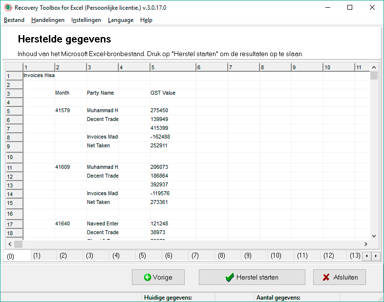hoe beschadigde .xlsx herstellen