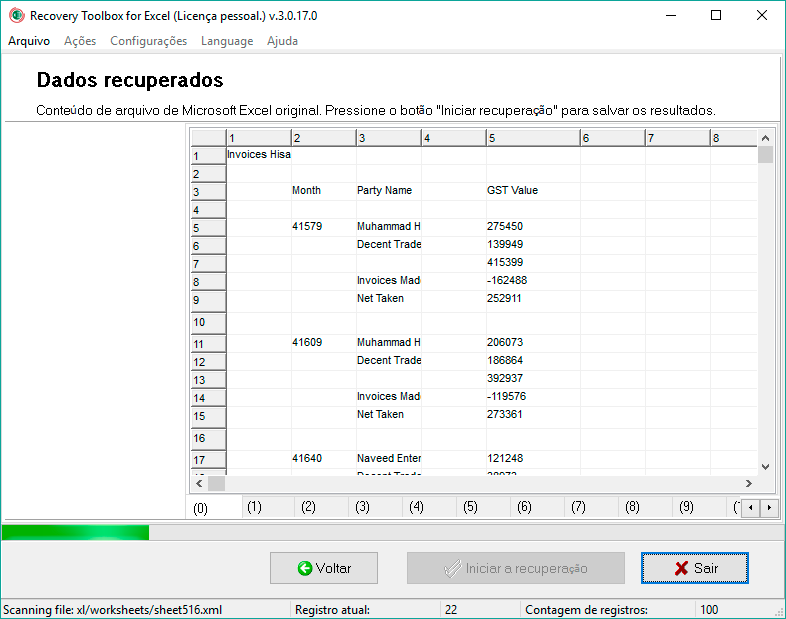 ferramenta de reparação do microsoft excel