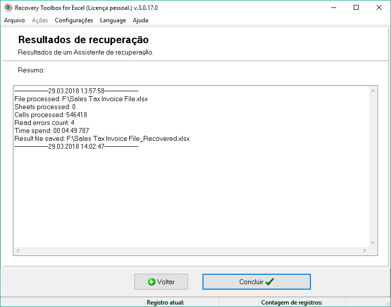 como reparar folhas de cálculo do excel danificadas
