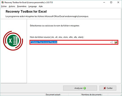 comment récupérer un fichier excel endommagé