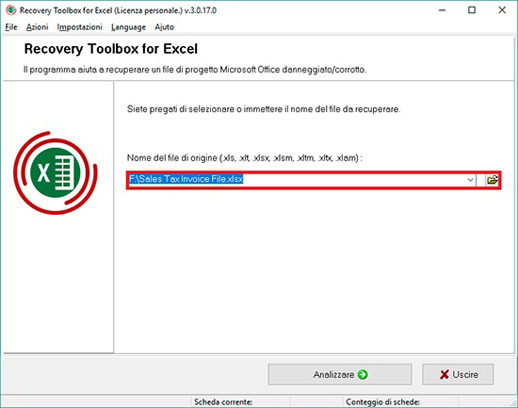 come recuperare un software excel danneggiato